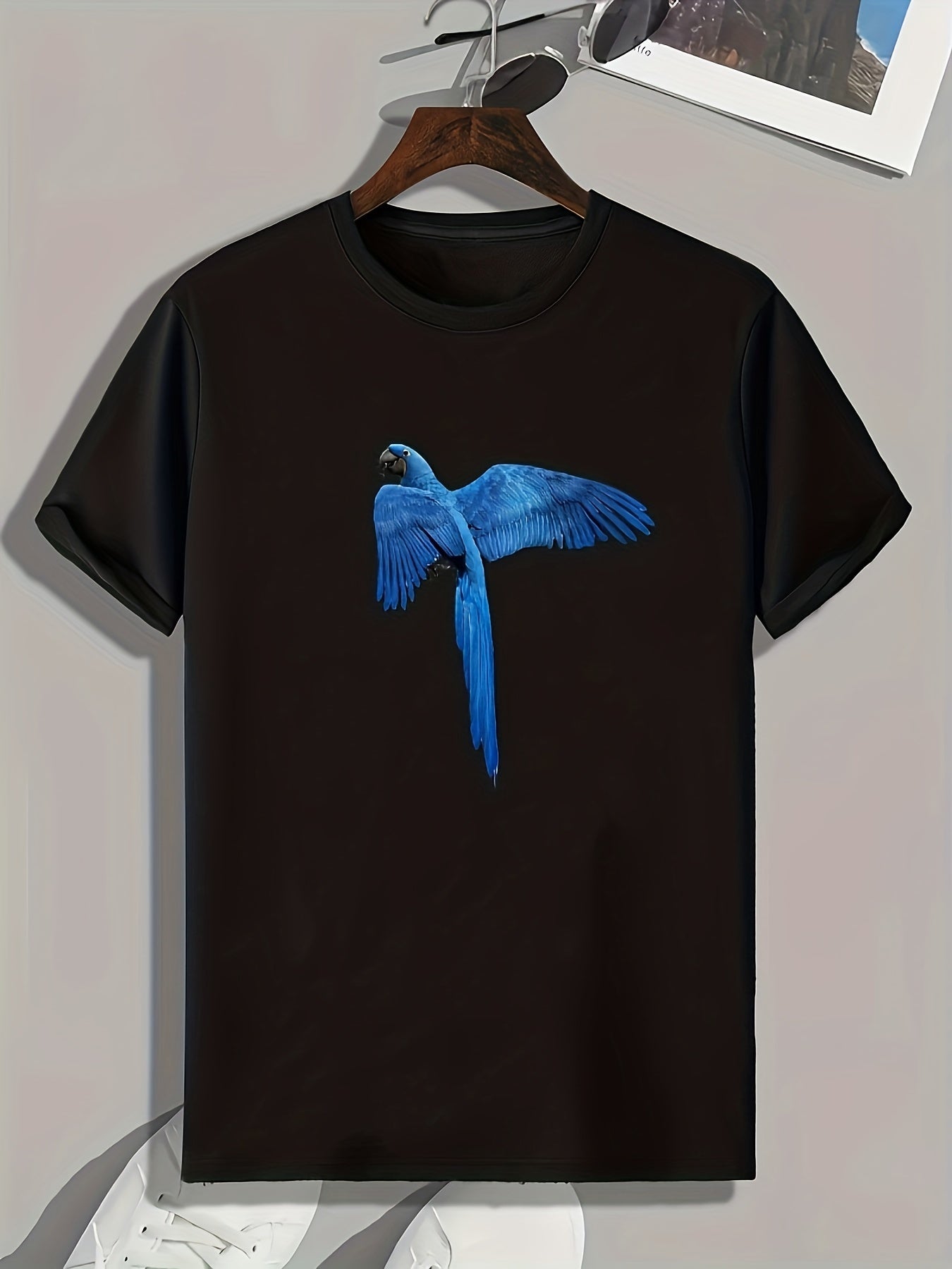 Parrot Pattern Print Men's Comfy Sports T-shirt Graphic Tee