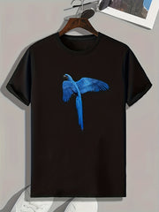 Parrot Pattern Print Men's Comfy Sports T-shirt Graphic Tee