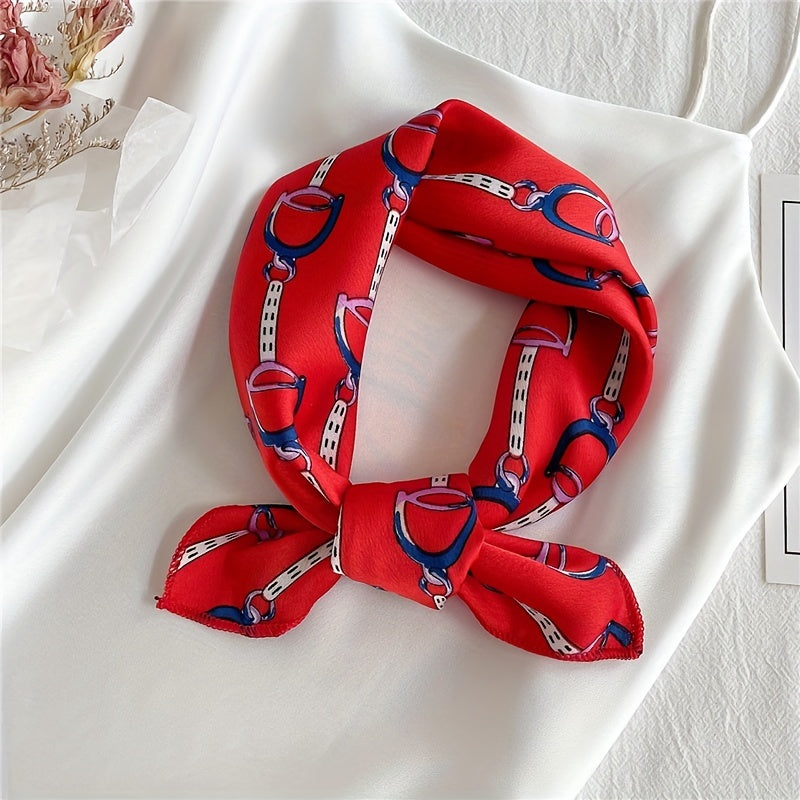 Animal Pattern Square Scarf Satin Bandana