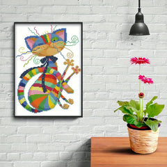 Colorful Cat Cross Stitch DIY Embroidery Kit