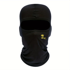 Rose Printed Mask Hood for Men and Women - Windproof and Sunscreen Sun Hat