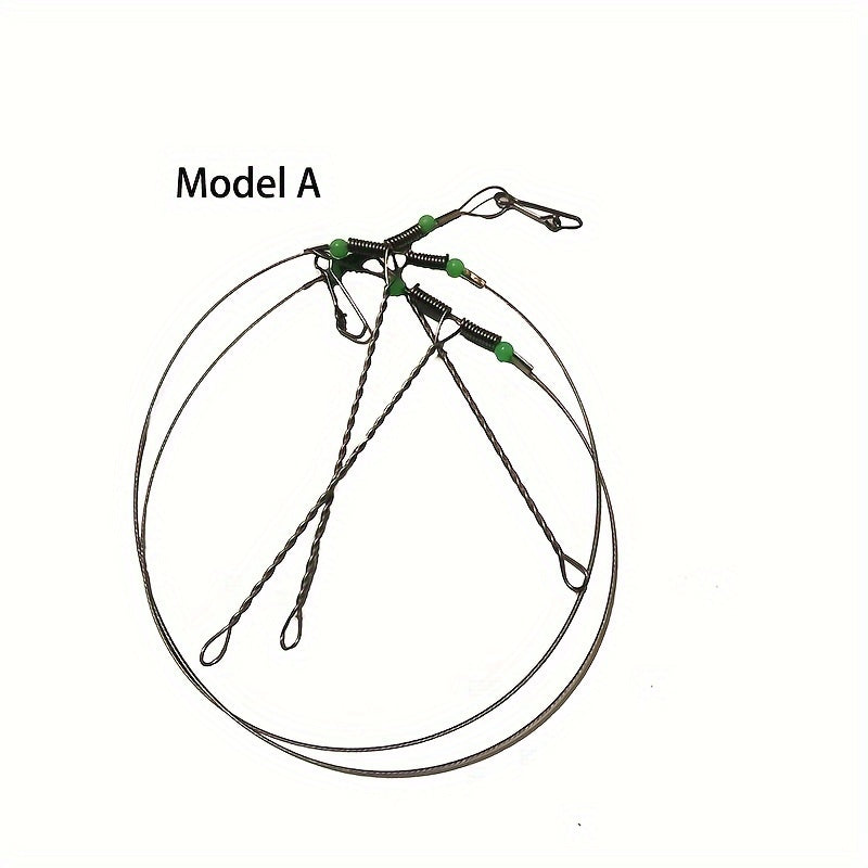 5pcs Steel Wire Anti-tangle Fishing Hook Connector