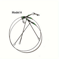 5pcs Steel Wire Anti-tangle Fishing Hook Connector