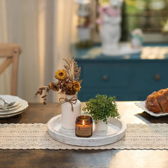 2pcs Wooden Serving Tray Decorative Centerpiece Holder Trays Kitchen Count