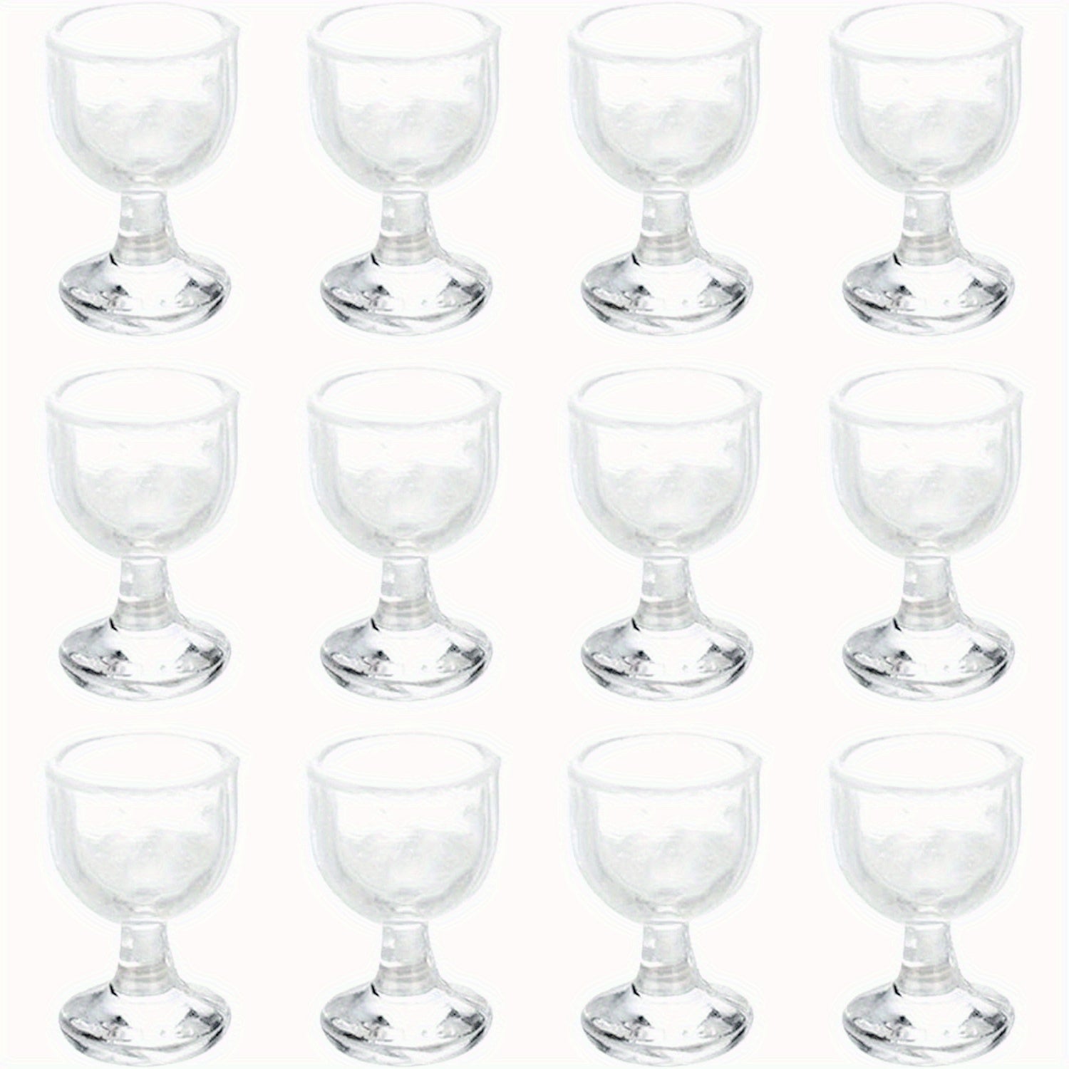 50pcs Mini Tall Cups 21x14mm Red Wine Glass Model Crafts Dollhouse Party Favors