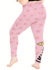 Puppy & Paw Print High Rise Skinny Yoga Pants