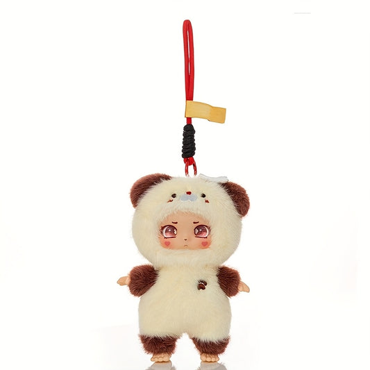 Plush Toy Panda Dog Vinyl Doll Collectible Keychain Bag Charm