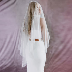 Long Double Layer Blusher Veil for Wedding Photography