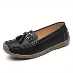 Women's Metal Hollow Loafers Slip-on Lightweight Casual Spring Shoes