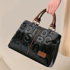 Vintage Embossed Leather Crossbody Bag for Women