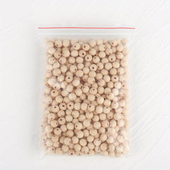 500pcs 10mm Natural Wooden Beads Unprocessed Round Spacer Beads DIY Crafts