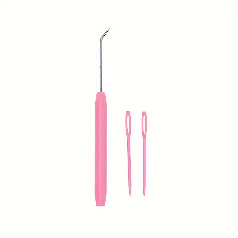3pcs Weaving Needle Set Crochet Hooks Ergonomic Grip for Arthritic Hands