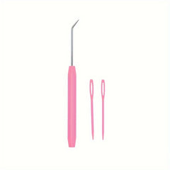 3pcs Weaving Needle Set Crochet Hooks Ergonomic Grip for Arthritic Hands