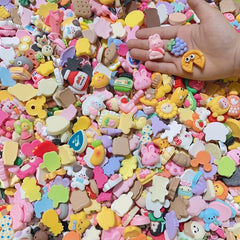 50pcs Cartoon Animal DIY Accessories for Earrings Hair Key Chains Cups Patches
