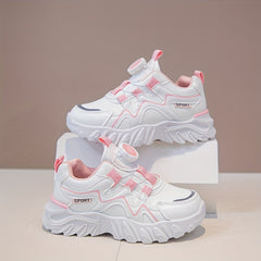 Girl's Chunky Shoes Rotating Buckle Non Slip Sneakers