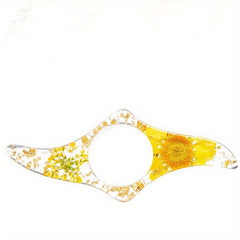 Dried Flower Resin Thumb Book Holder Transparent Flower Resin Book Opener