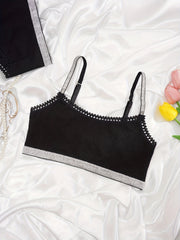 Lace Trim Bra & Panties Lingerie Set