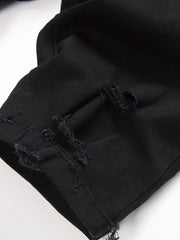 Men's Ripped Denim Shorts - Casual Street Style