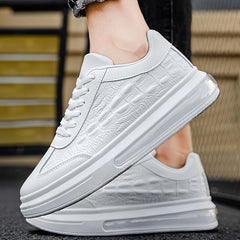 Lightweight Croc Embossed Women's Sports Sneakers with Shock Absorption