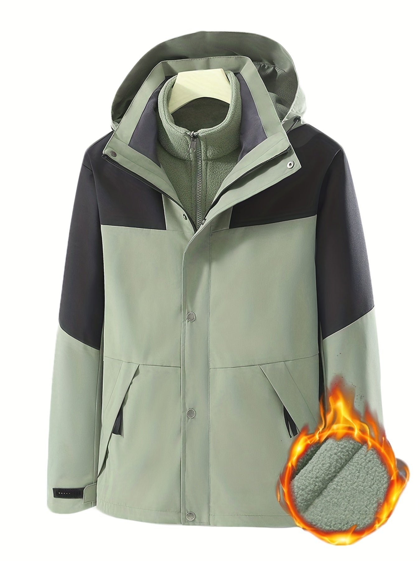 3in1 Block Warm Punch Jacket Casual Waterproof Windproof Jacket