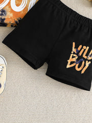 Baby Newborn Boys Wild Boy Vest & Shorts Set Clothes