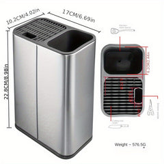 Stainless Steel Knife Holder Shelf Slot Kitchen Storage Rack