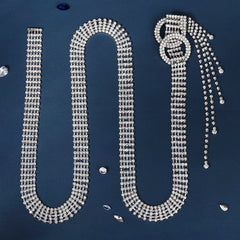 Crystal Chain Belts For Women Rhinestone O Ring Waistband Belt For Dress