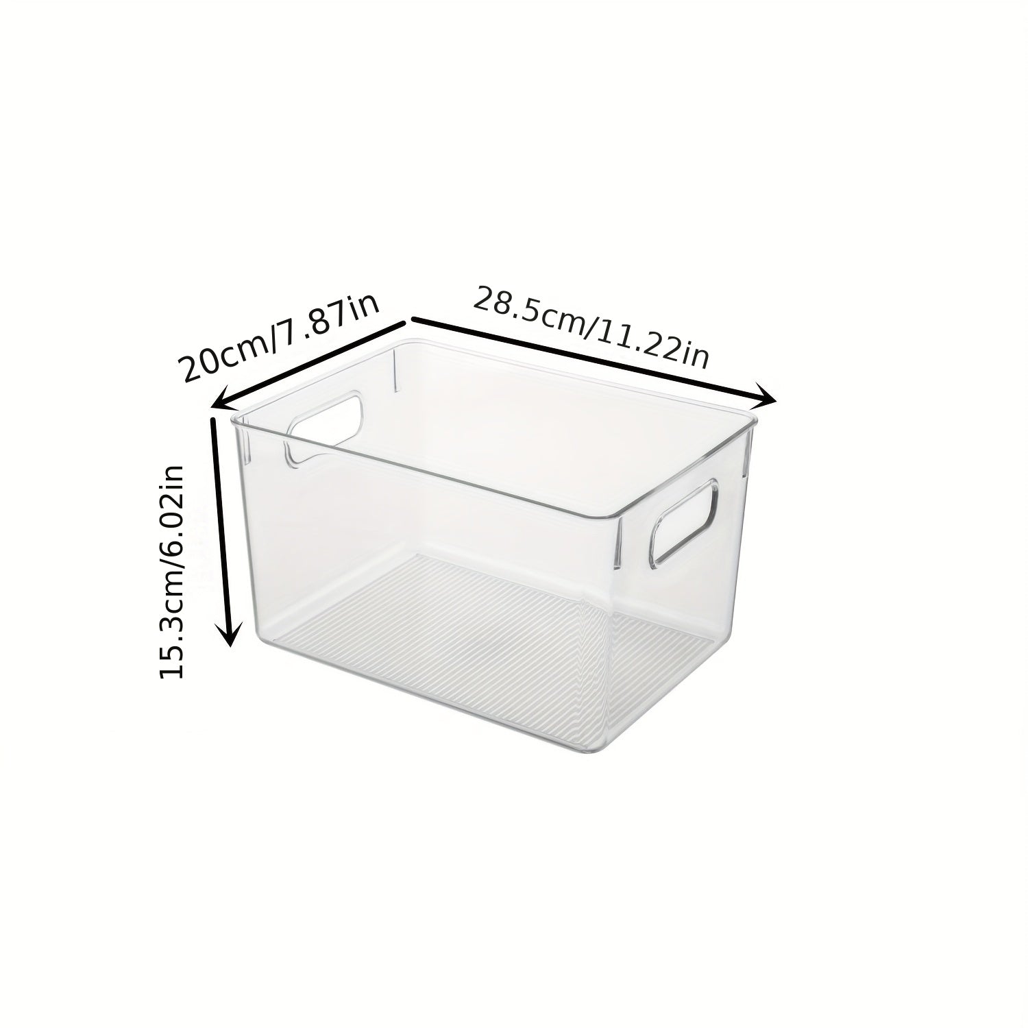 2pcs Plastic Storage Bins for Kitchen Pantry Fridge Cabinet