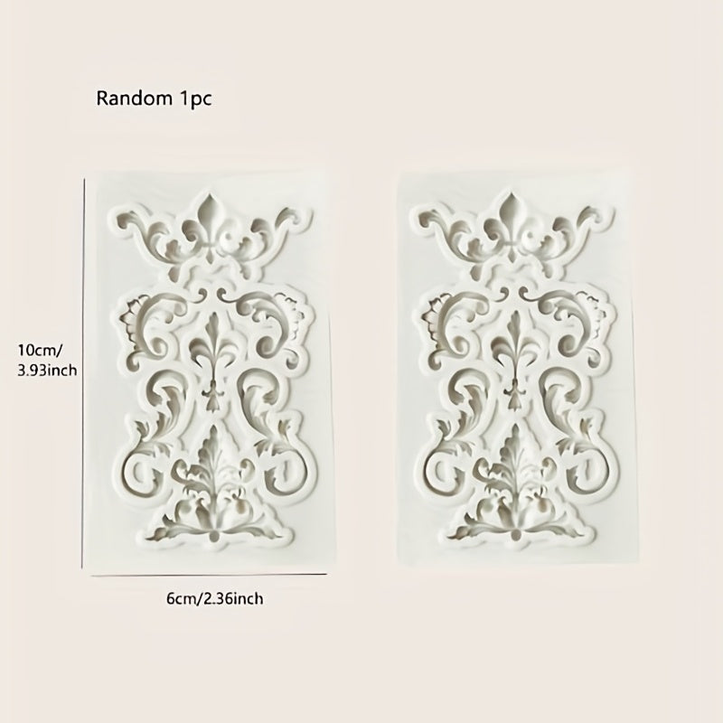 1pc Vintage Flower Random Silicone Mold European Embossed Craft Silicone Mold