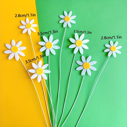 8pcs Small Daisy Cake Inserts Fondant Daisy Inserts