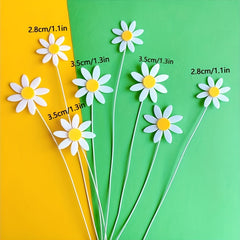 8pcs Small Daisy Cake Inserts Fondant Daisy Inserts