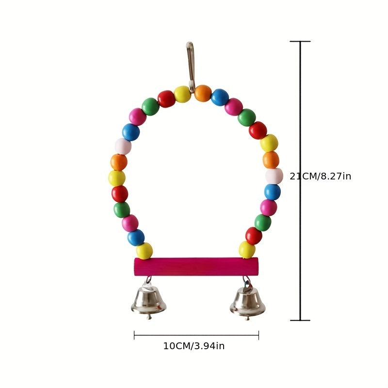 5pcs Bird Toys Set Parrot Biting Toy Parrot Cage Swing Accessories