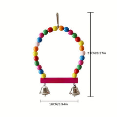 5pcs Bird Toys Set Parrot Biting Toy Parrot Cage Swing Accessories