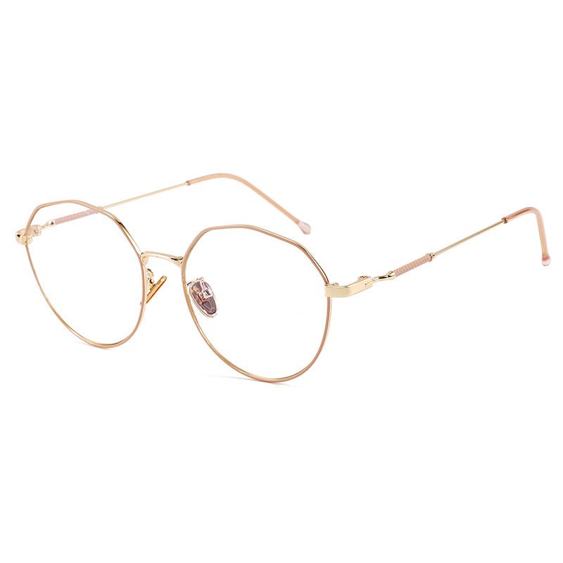 Round Frame Spectacles Lens Thin Temple Frame Glasses
