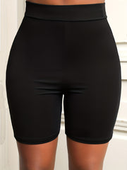 High Waist Biker Shorts Slim Workout Women's Clothing