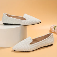 Women's Pointed Toe Ballet Flats Soft Sole Slip On Shoes
