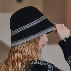 Multicolor Wool Bucket Hat Unisex Valentines Gift