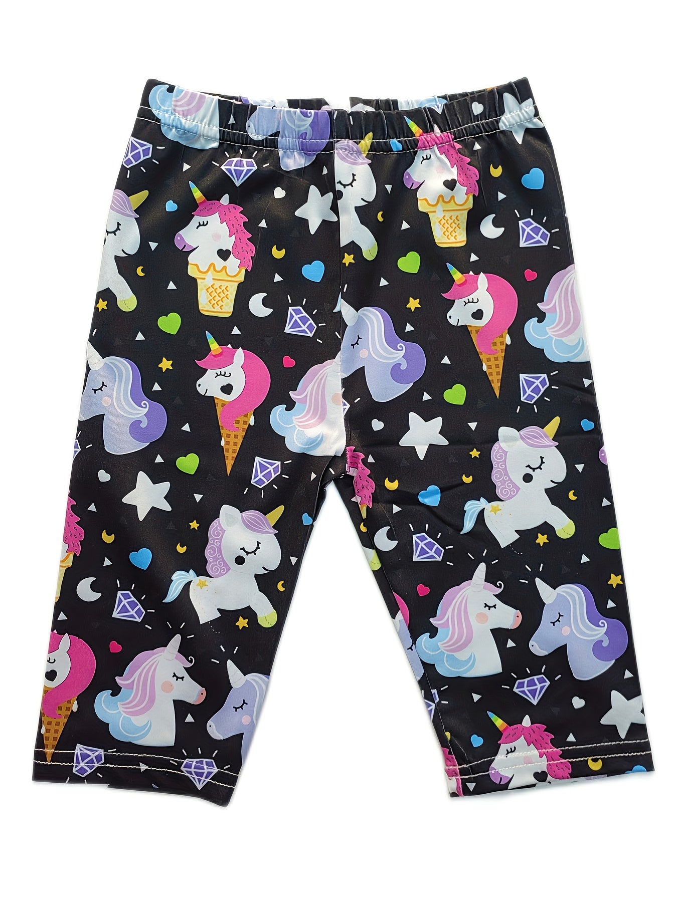 Girls' Unicorn Graphic Shorts Leggings For Summer Dance Bike Shorts