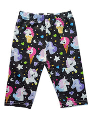 Girls' Unicorn Graphic Shorts Leggings For Summer Dance Bike Shorts