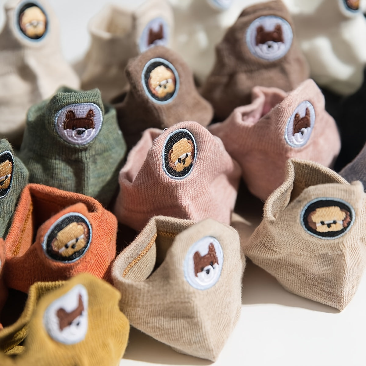 10 Pairs Cartoon Animal Funny Ankle Socks Women's Stockings