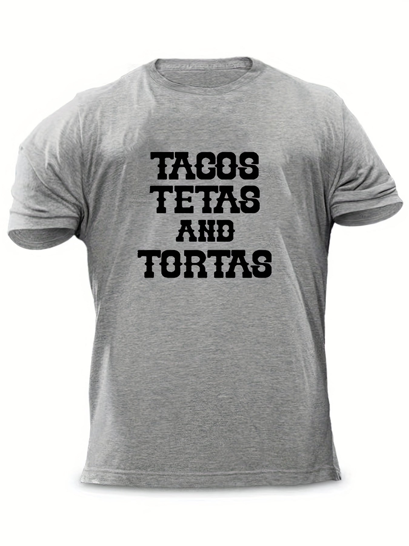 Men's Tacos Print T shirt Casual Tee for Summer Outdoor
