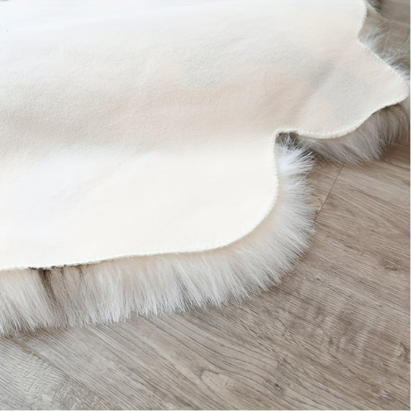 Faux Fur Rug Plush Washable Acrylic Polyester Blend Animal Fur Rug