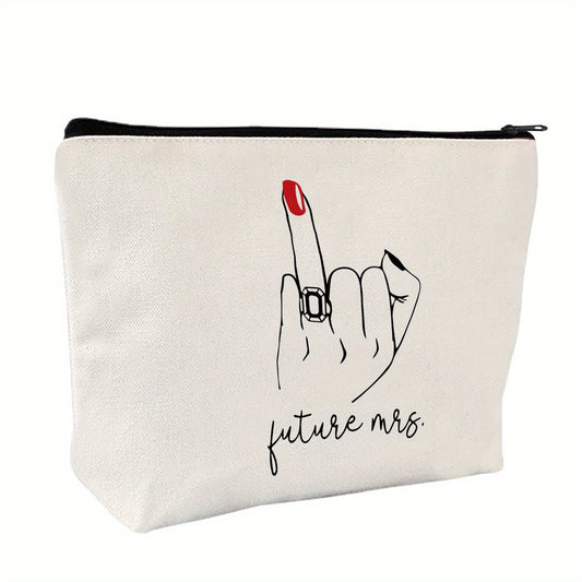Future Mrs Makeup Bag Travel Pouch Gift For Women Bride To Be Newly Engaged