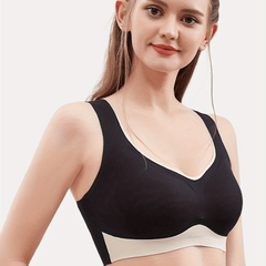 Colorblock Wireless Push Up Bra Seamless Comfort Intimates Lingerie