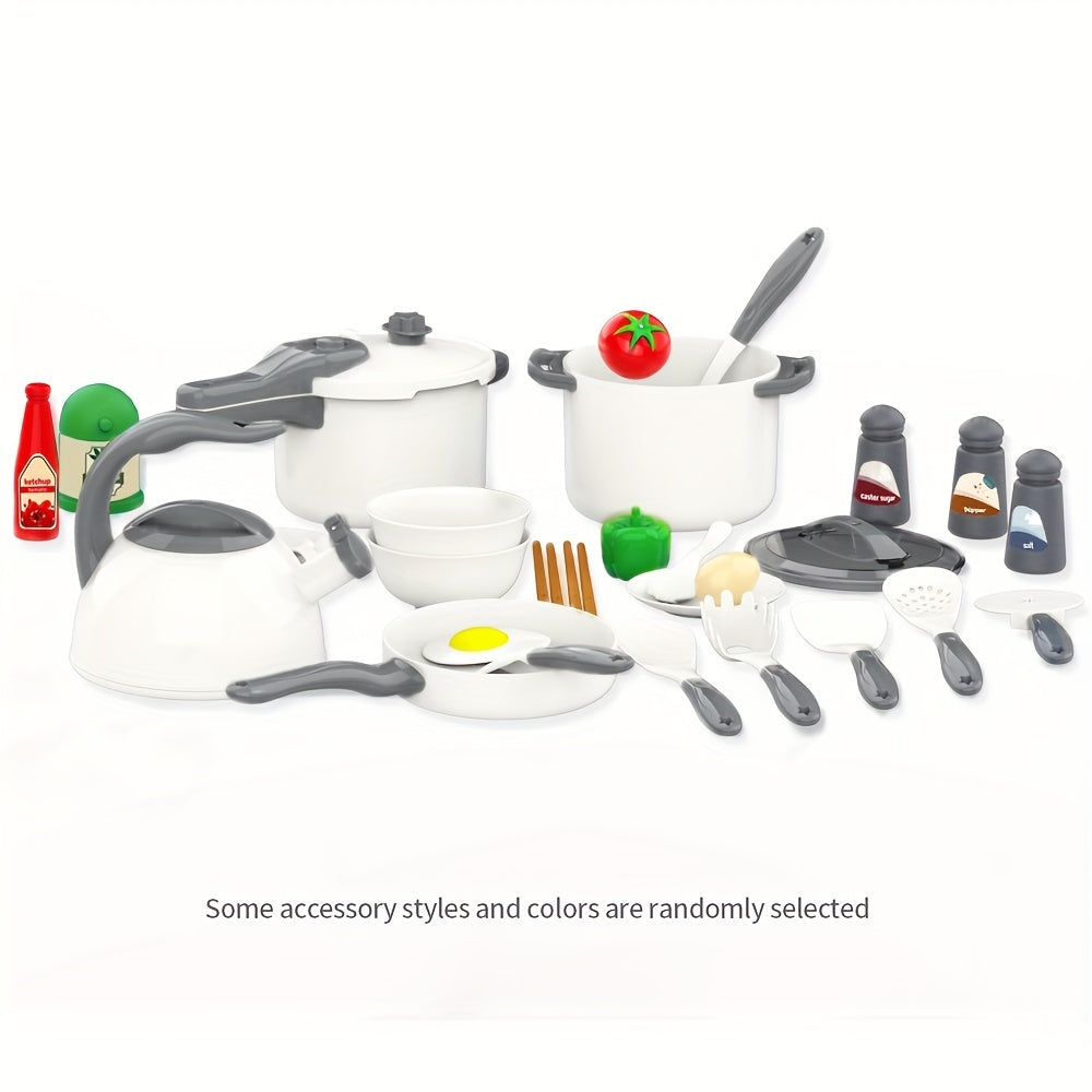 32pcs Kids Kitchen Toy Set Pretend Cooking Accessories Girls Boys Christmas Hall