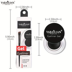 Waterproof Gel Eyeliner Cream with Brush - Smudge Proof