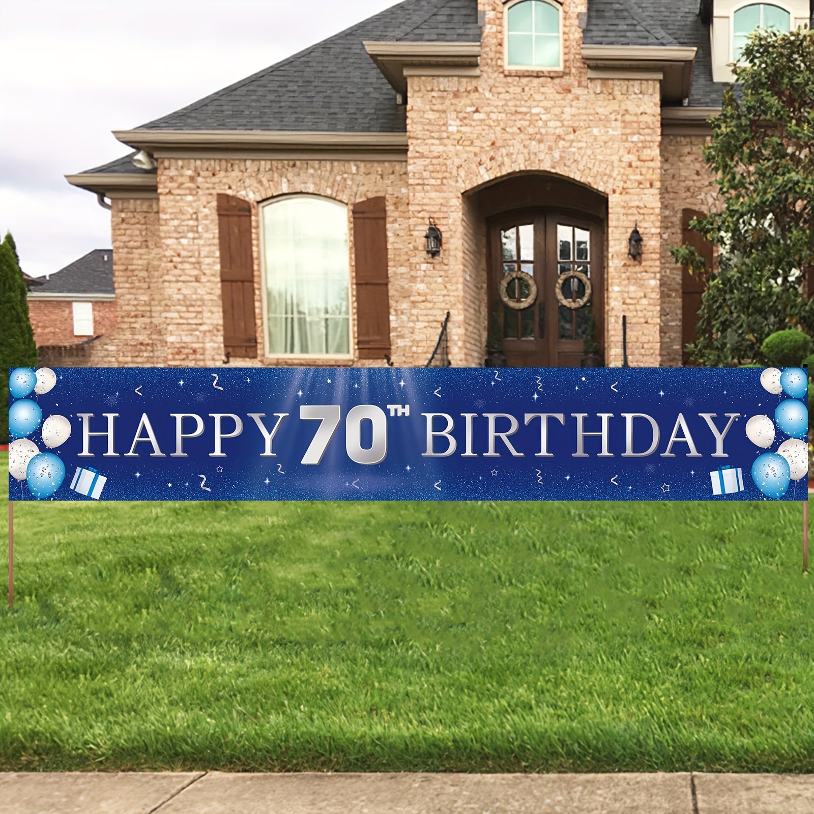70th Birthday Banner & Yard Sign Decoration