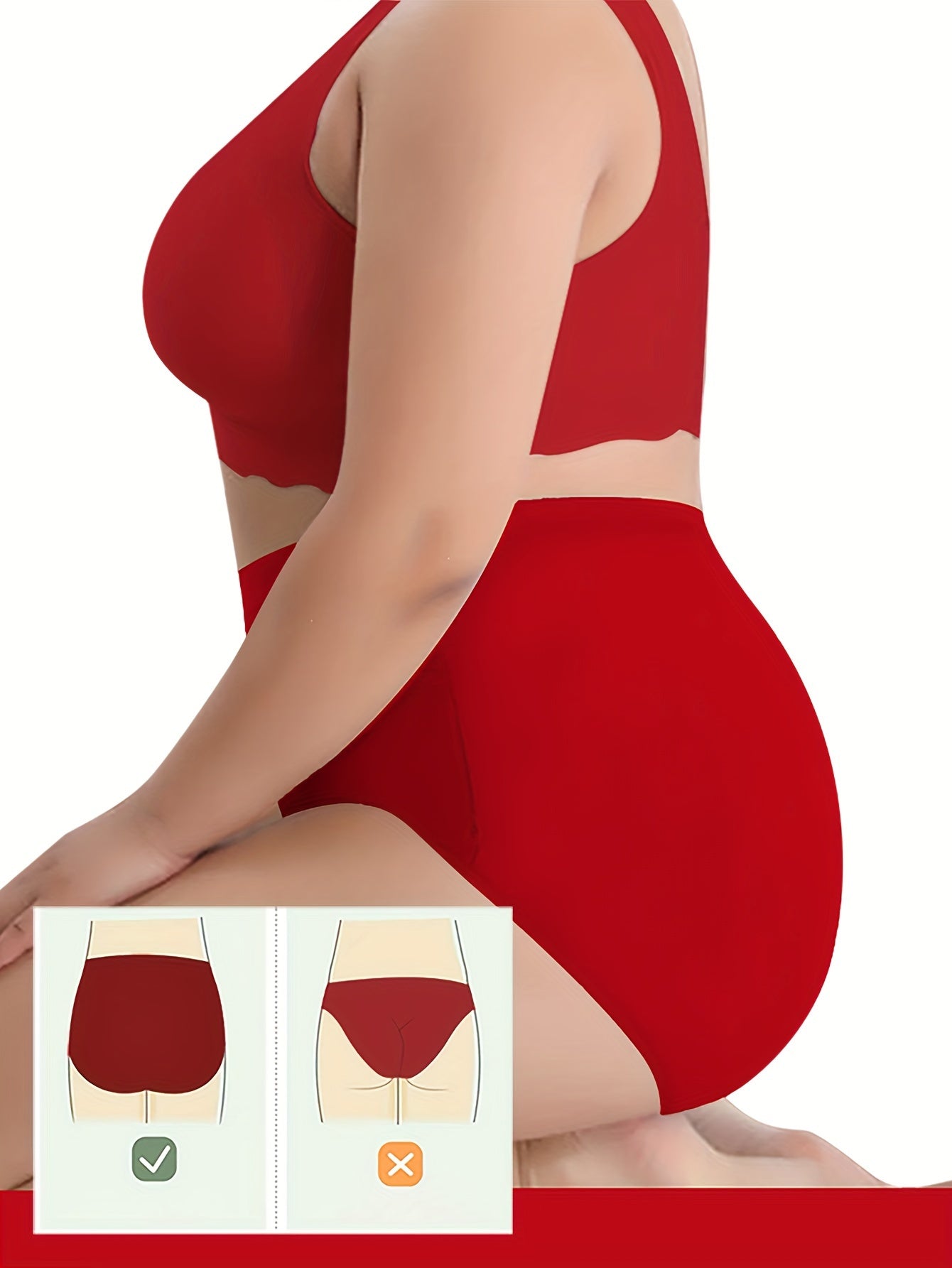 3-Pack Women's Plus Size Graphic Elastic Tummy Control Panties Set