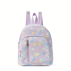 Kids Heart Pattern Backpack Large Capacity School Bag