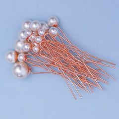 18pcs Pearl Hair Pin Clip Bride Wedding Accessories Golden Silvery